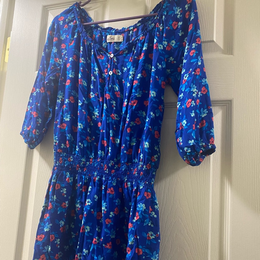 Elena Gilbert inspired Hollister blue floral dress